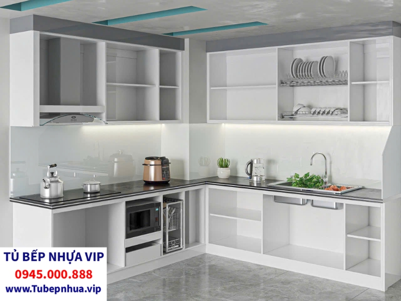 Kinh nghiệm chọn tủ bếp nhựa phù hợp với không gian bếp - Ảnh 5