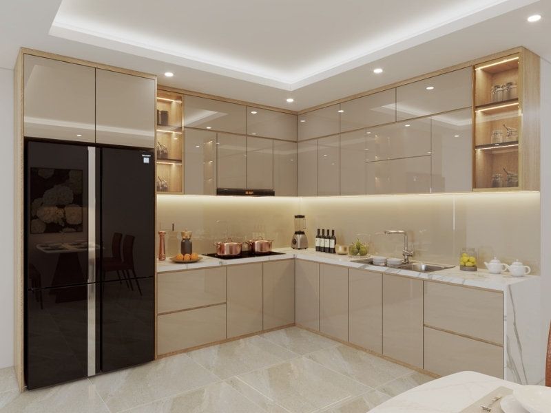 Màu tủ bếp nhựa hợp phong thủy