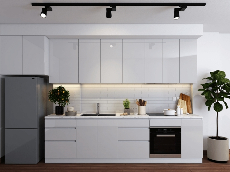 Mẫu tủ bếp nhựa cho nhà phố diện tích nhỏ - Ảnh 6