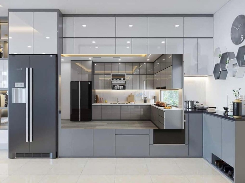 Ưu điểm nổi bật của tủ bếp nhựa phủ Acrylic - Ảnh 2